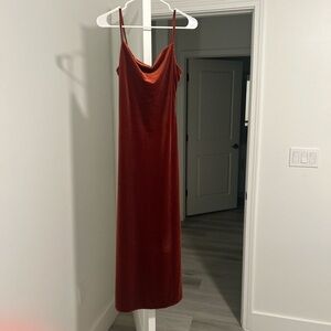 Azazie Rust Maxi Dress